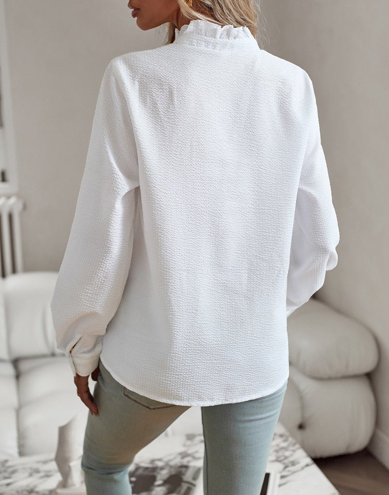 Delilah - Elegant Polo Blouse