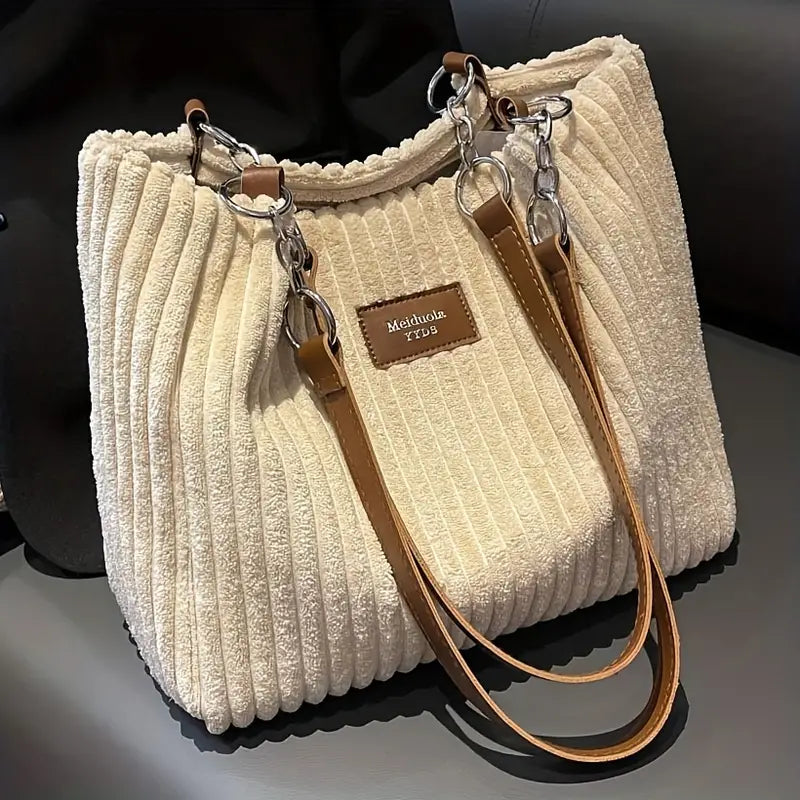 Charlotte - Chic Corduroy Handbag