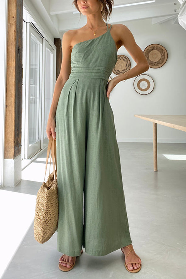 Alara - One-Shoulder Jumpsuit for Effortless Elegance