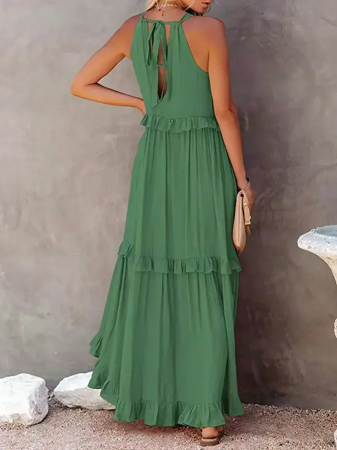 Grace - Halter Ruffle Maxi Dress for Women