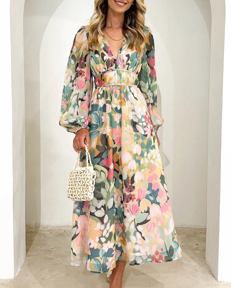 Taylor -  Elegant Floral Maxi Dress