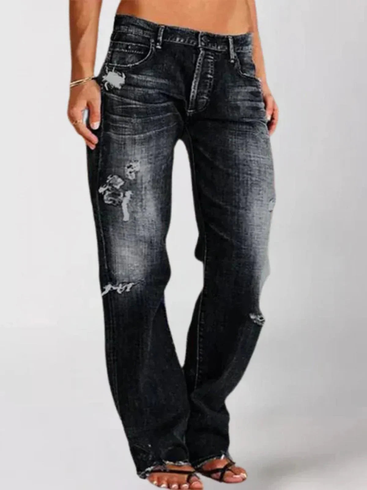 Adelyn - Women's Low-Rise Wide-Leg Jeans