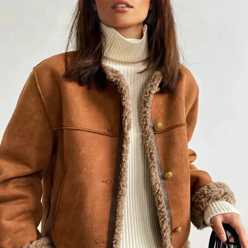 Kirra - Shearling Button Jacket