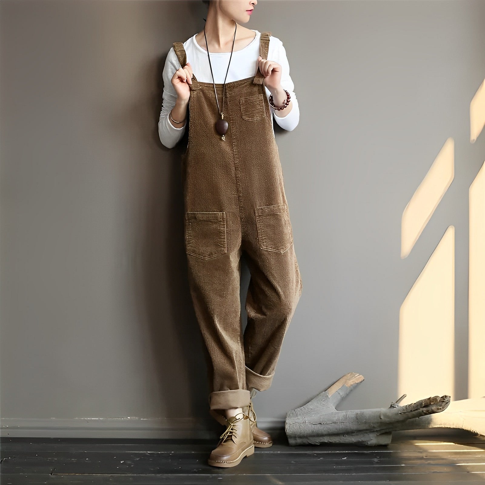 Delilah - Vintage-Inspired Corduroy Overall for Women (Plus Size Available)