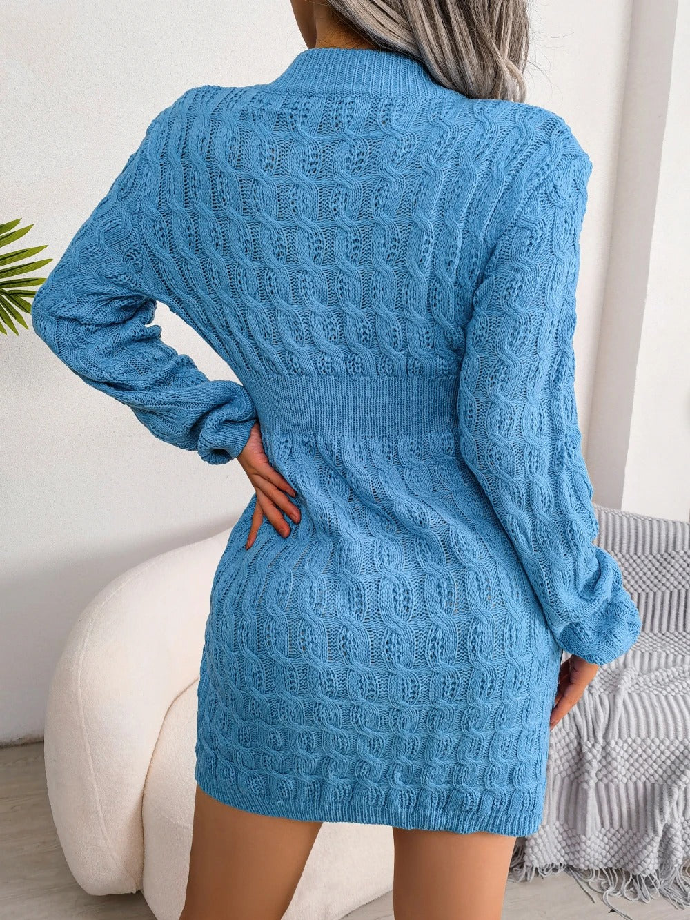 Jade - Women's Ribbed Knit Mini Dress