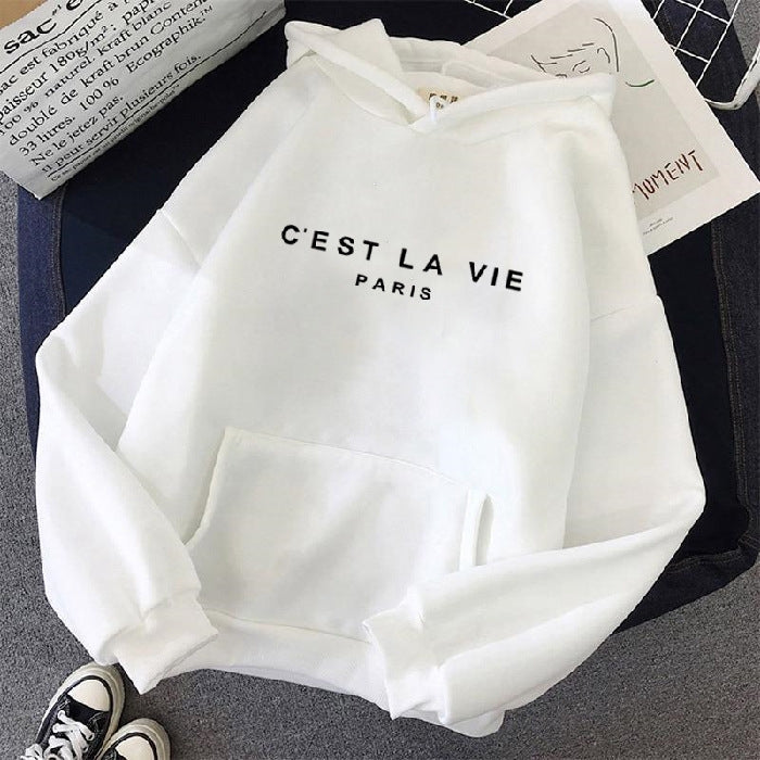 Camila - Trendy Letter Print Hoodie for Women