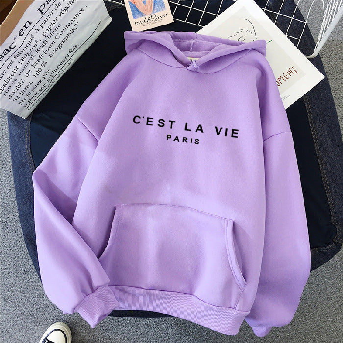 Camila - Trendy Letter Print Hoodie for Women