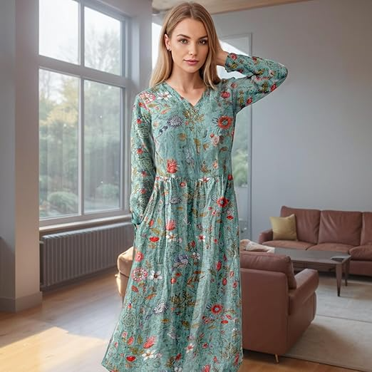 Joy - Floral Print Women's Dress