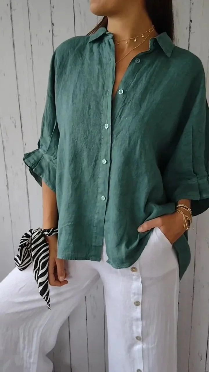 Tatiana - Chic Linen Blouse