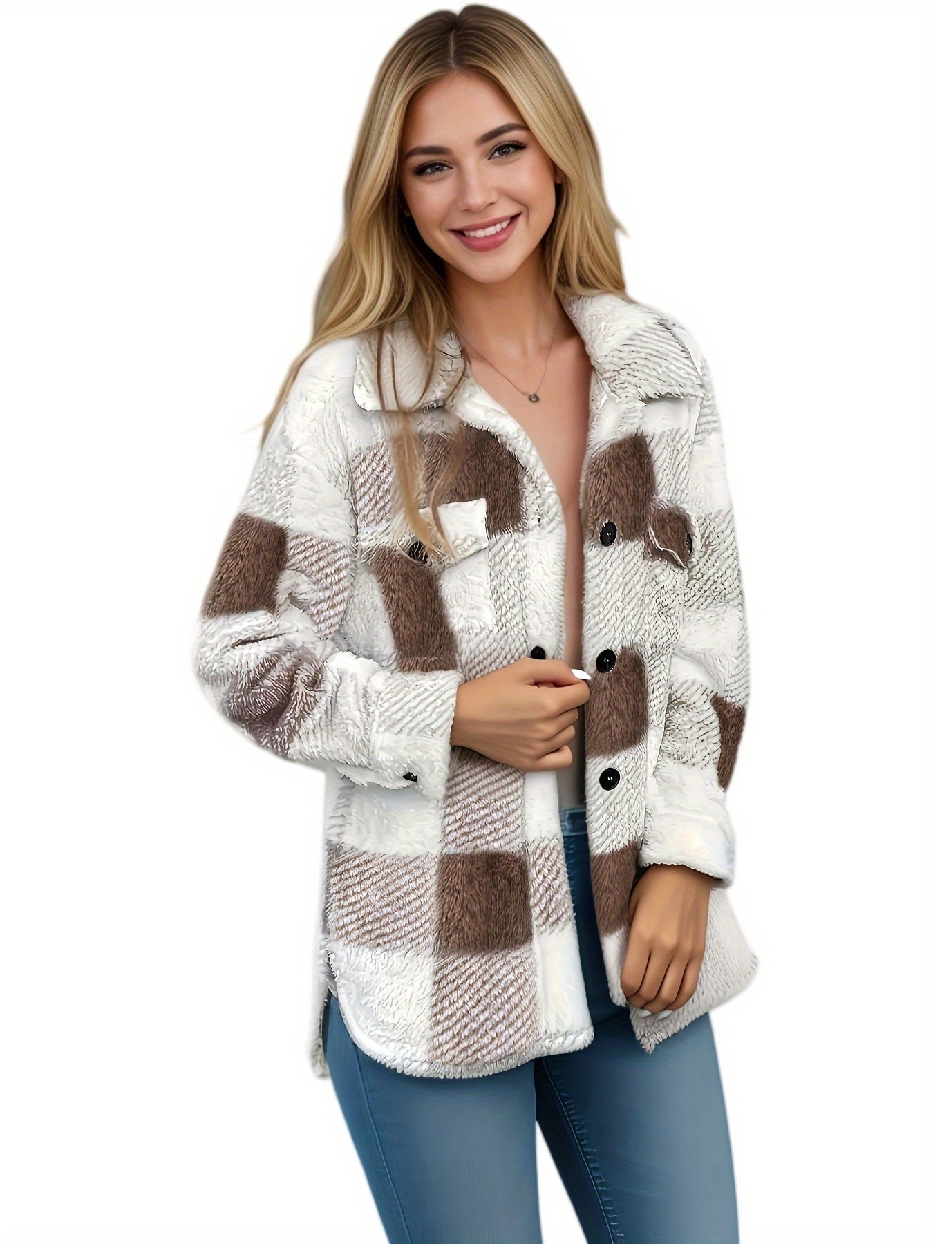 Eleanora - Plaid Pattern Winter Jacket