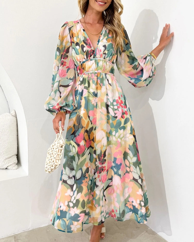 Taylor -  Elegant Floral Maxi Dress