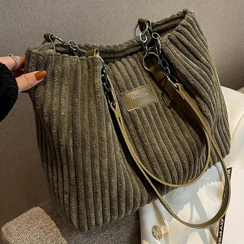 Charlotte - Chic Corduroy Handbag