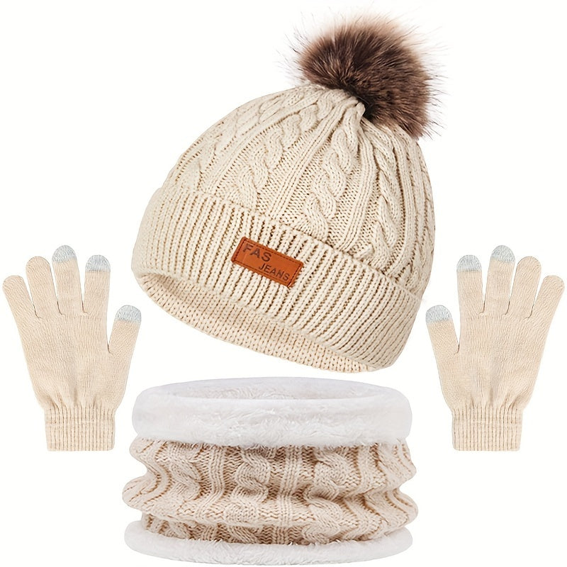 Sienna - Elegant Winter Hat and Gloves Set for Women