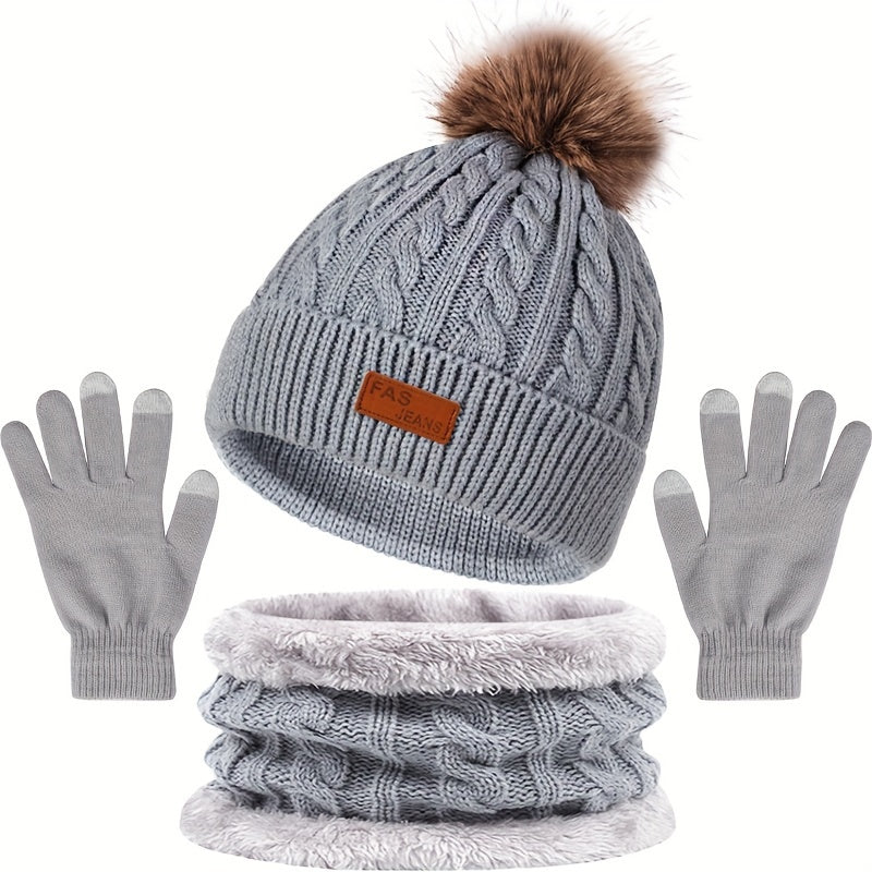 Sienna - Elegant Winter Hat and Gloves Set for Women