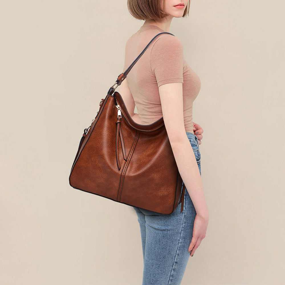 Diane - Stylish Large Leather Tote Bag