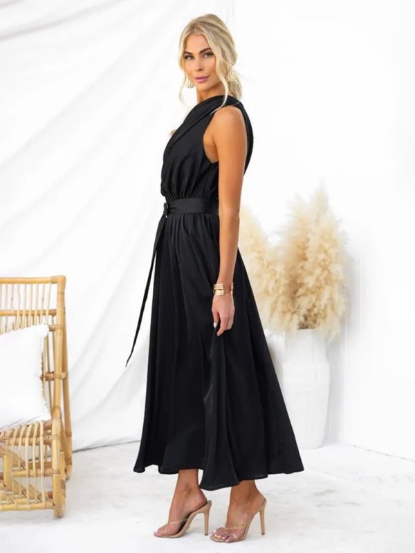 Amelie - One Shoulder Maxi Dress with Slim Waist and Backless Design