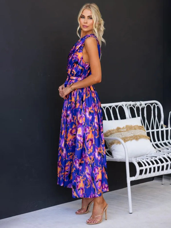 Amelie - One Shoulder Maxi Dress with Slim Waist and Backless Design