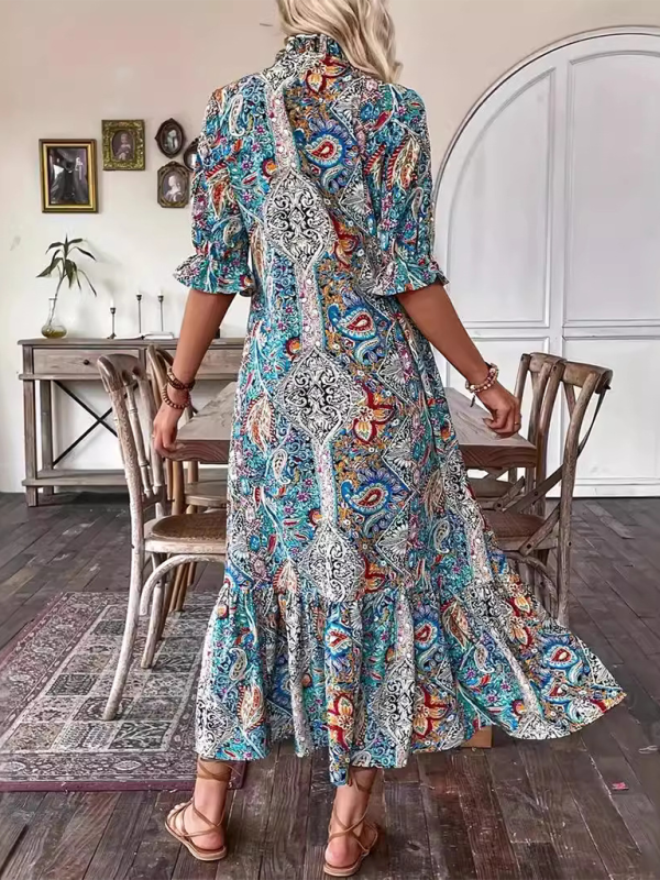 Kalinda – Paisley Print Maxi Dress