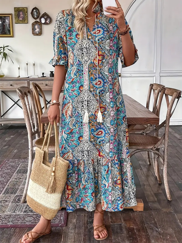 Kalinda – Paisley Print Maxi Dress