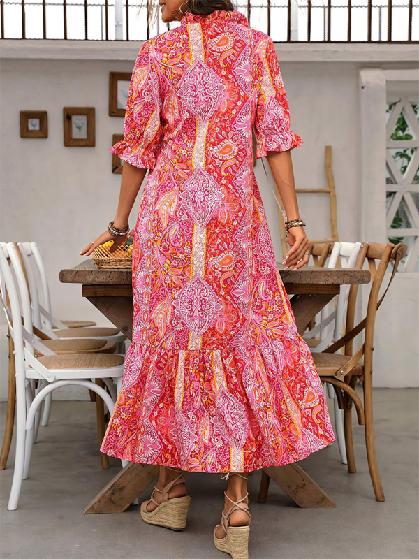 Kalinda – Paisley Print Maxi Dress