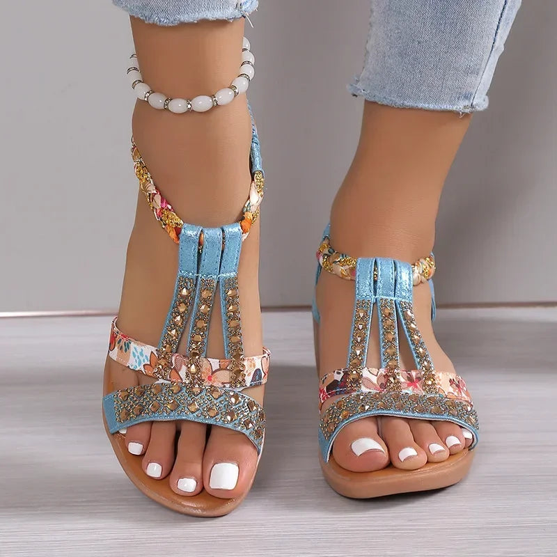 Charlize - Elegant Boho Flat Sandals