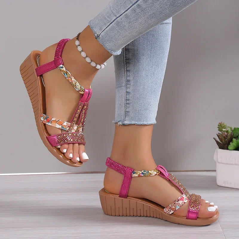 Charlize - Elegant Boho Flat Sandals