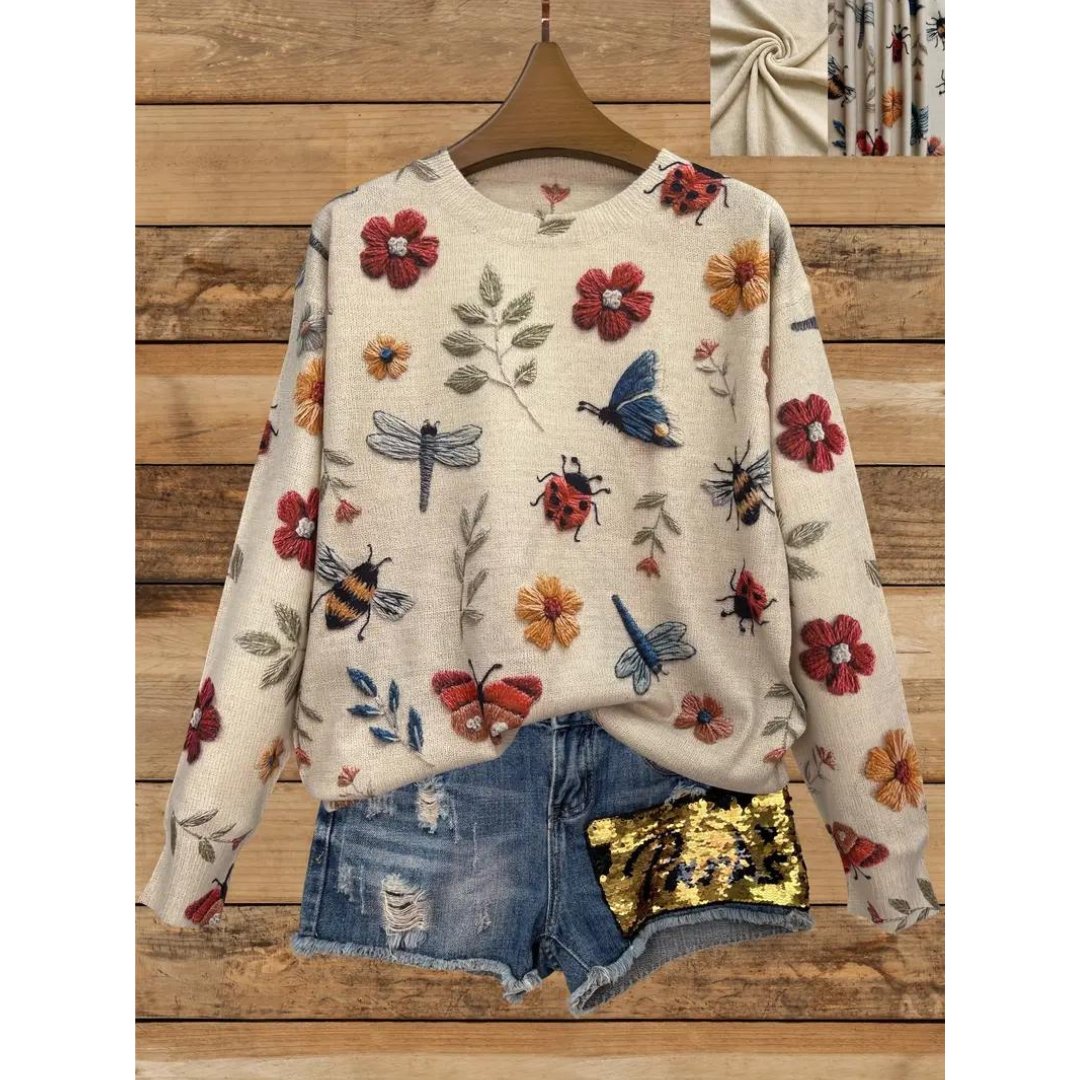 Veronica - Whimsical Garden Long Sleeves (Plus Size Available)