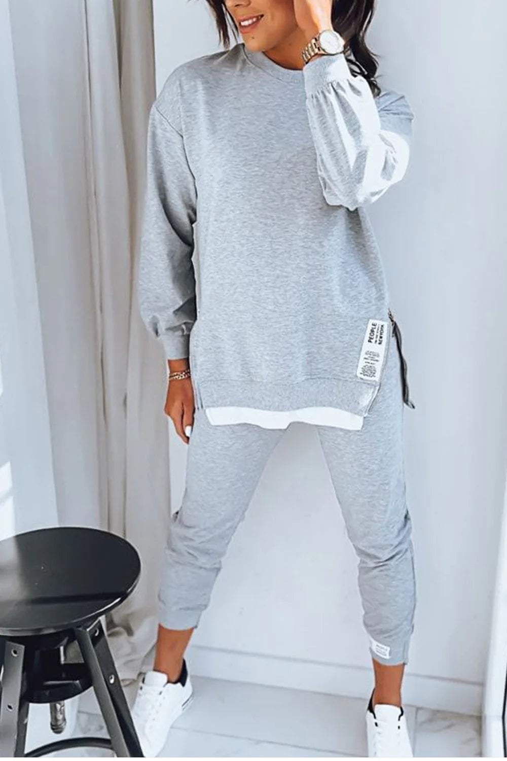 Ava - Oversized Sweatshirt and Joggers Set Soft and Cozy