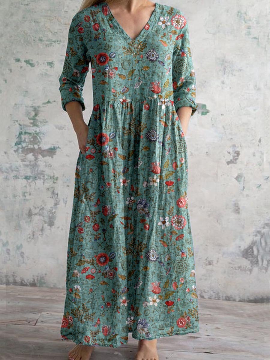 Joy - Floral Print Women's Dress