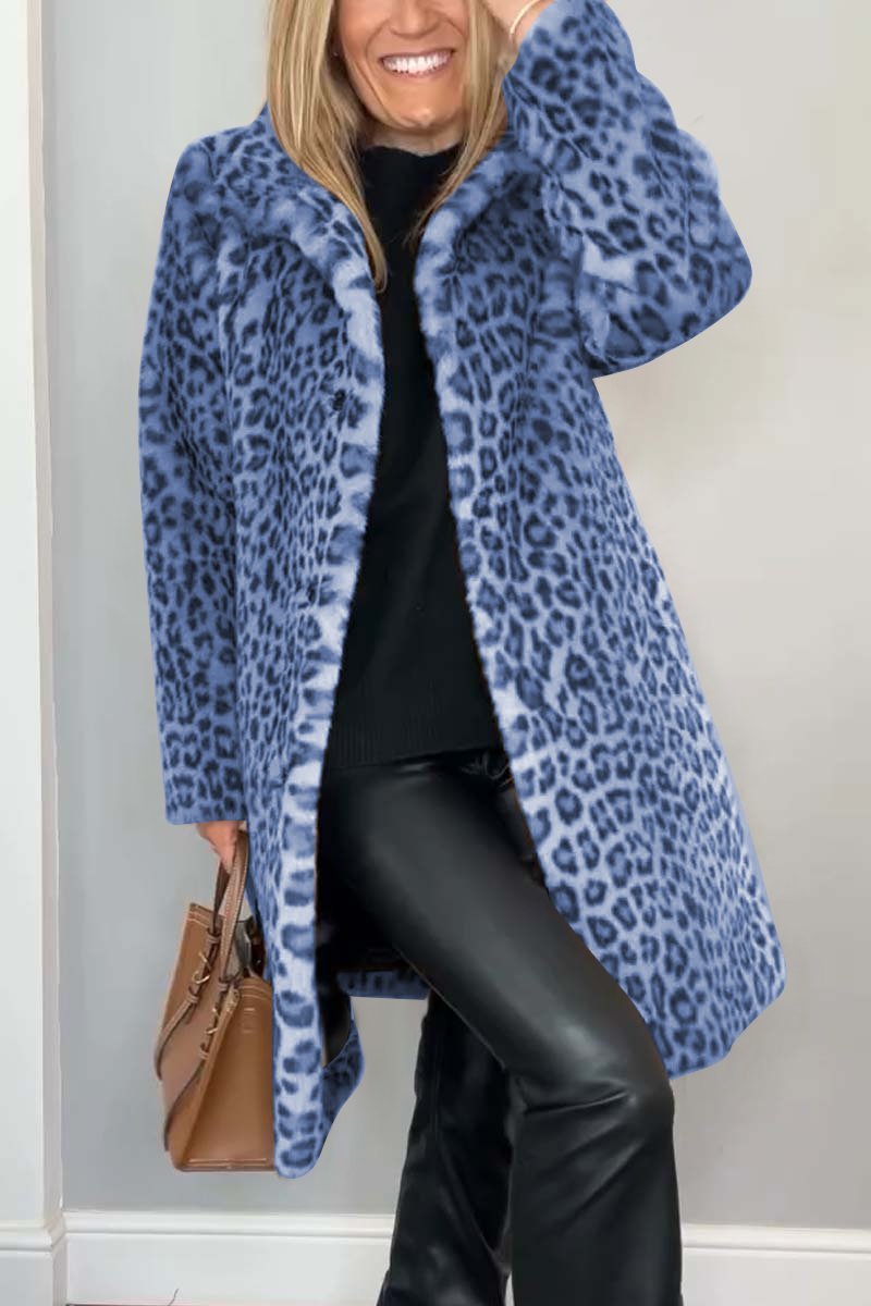 Cate - Luxe Leopard Coat