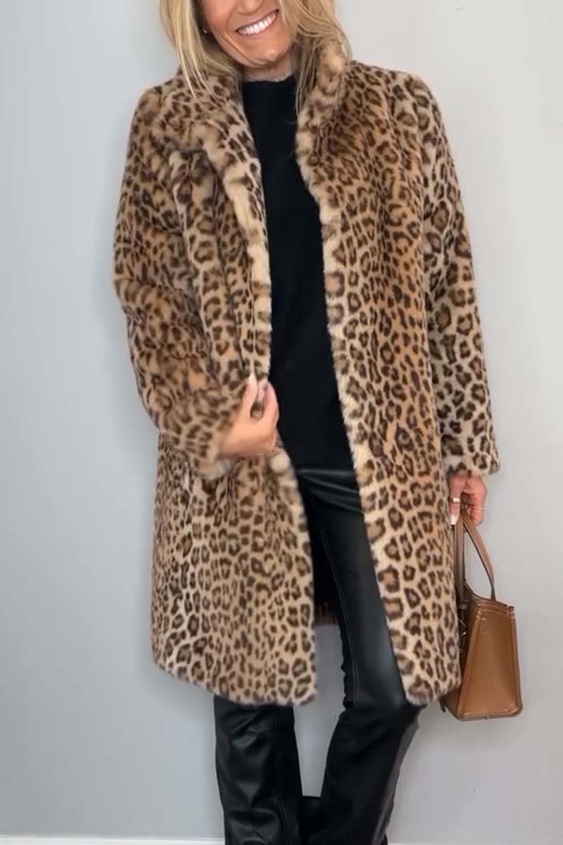 Cate - Luxe Leopard Coat