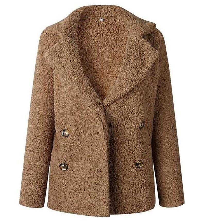 Ariah - Warm Plush Button-Down Jacket (Plus Size Available)