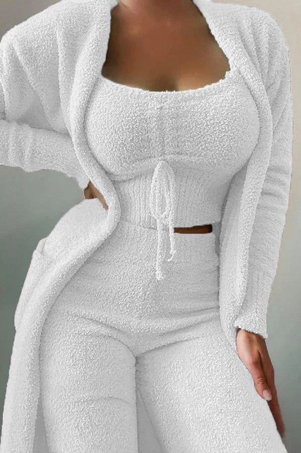 Hazel - Fuzzy Three-Piece Lounge Set