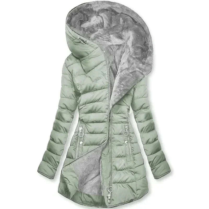 Karina - Fur-Lined Hooded Jacket (Plus Size Available)