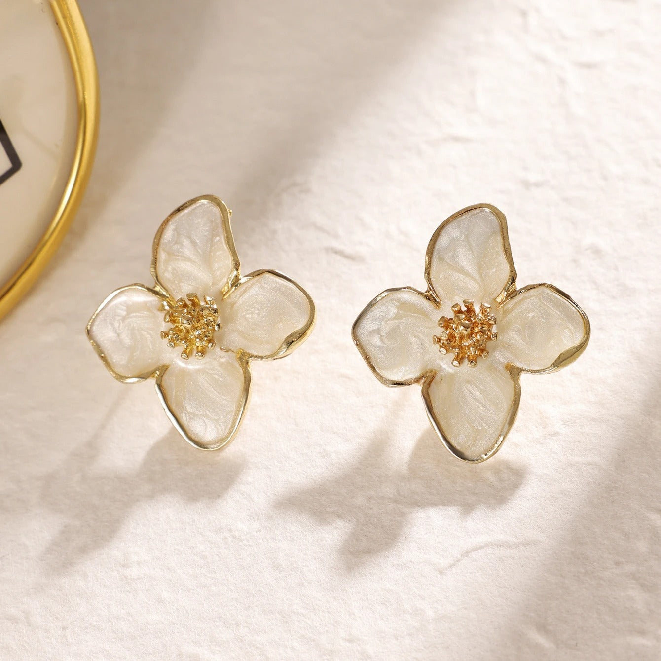 Sage - Glazed Flora Earrings