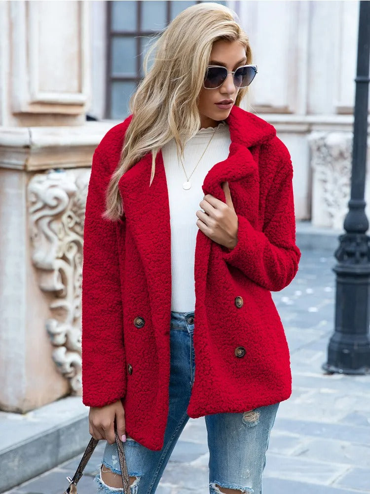 Diane - Cozy Teddy Winter Coat for Women