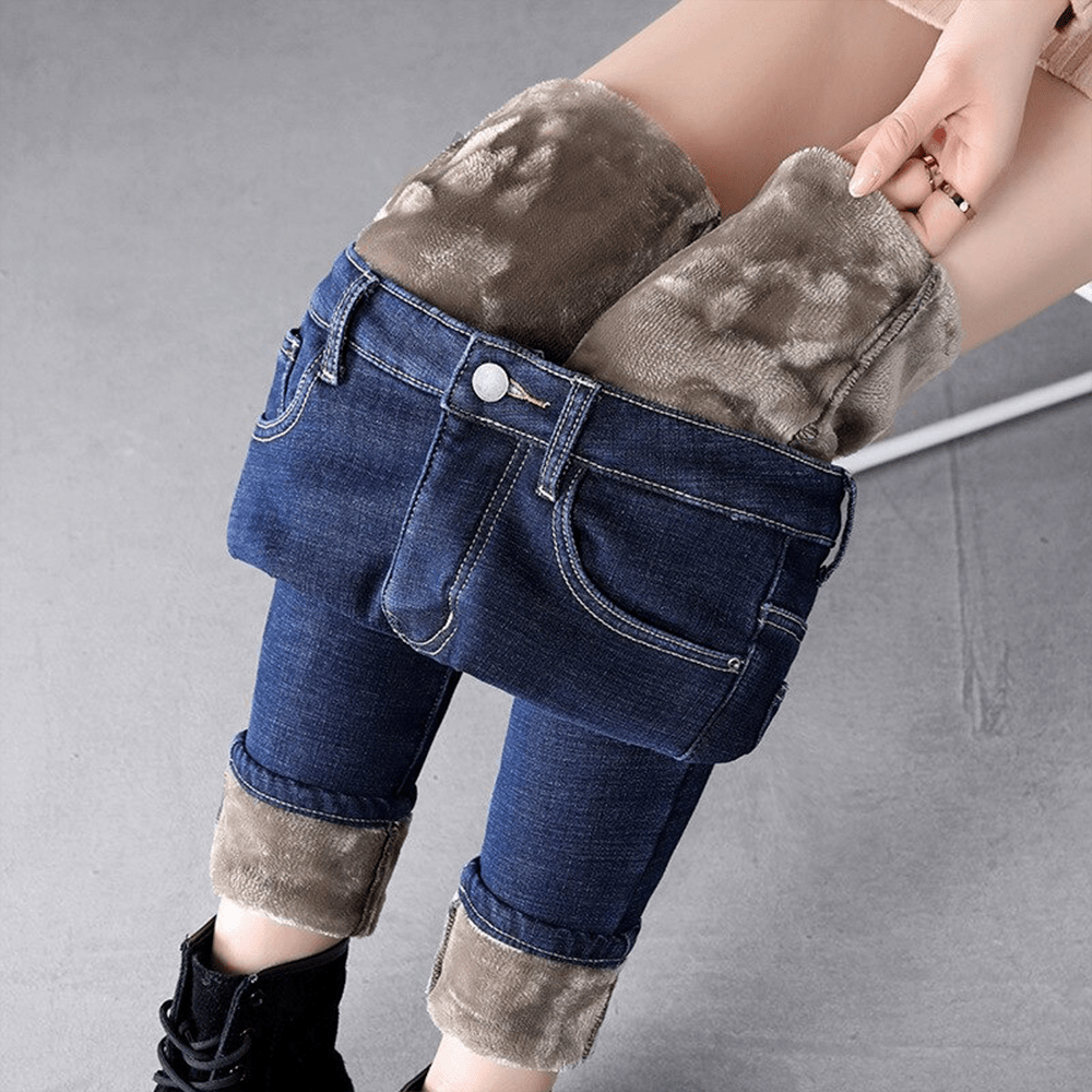 Alannah - Warm Fleece-Lined Winter Jeans