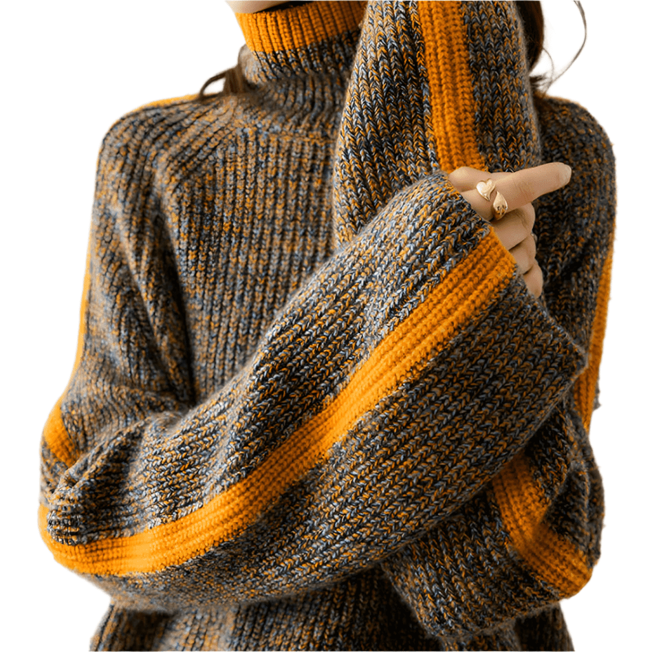 Callista - Mixed Knit Turtleneck