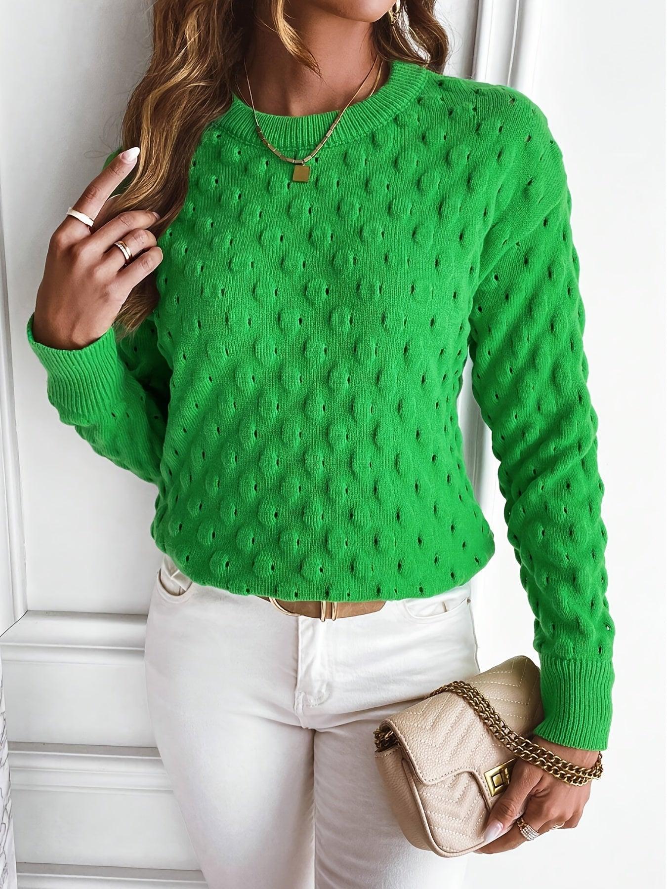 Pearl - Textured Knit Casual Sweater