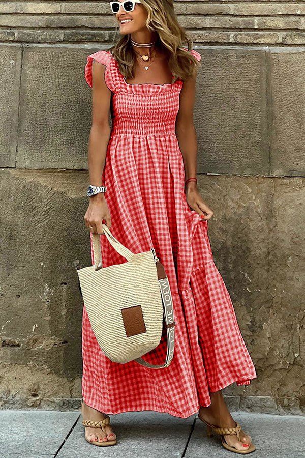 Ariana - Classic Check Maxi Dress