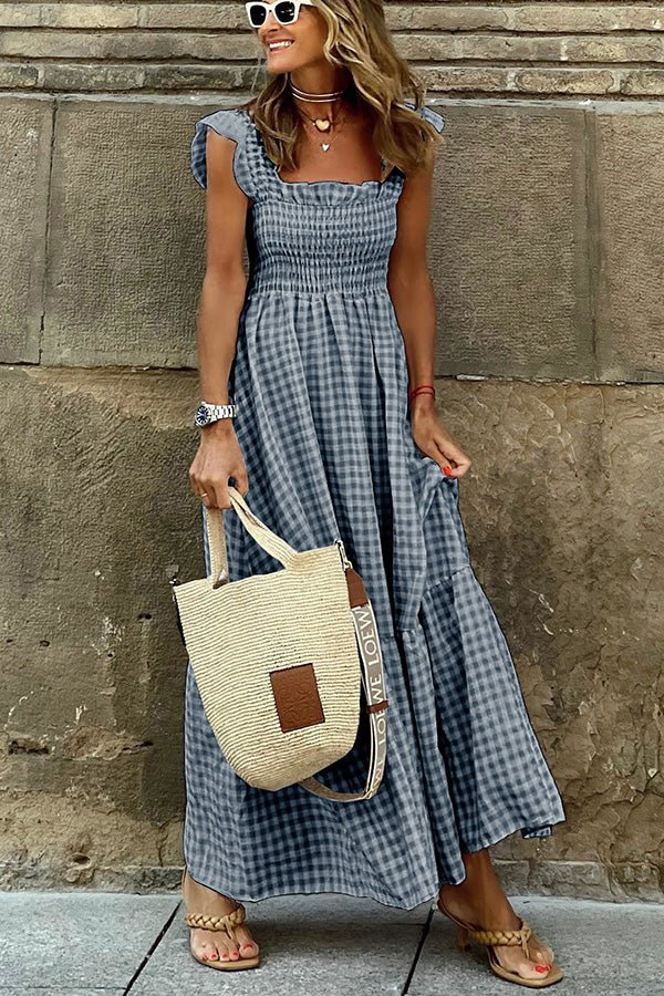 Ariana - Classic Check Maxi Dress