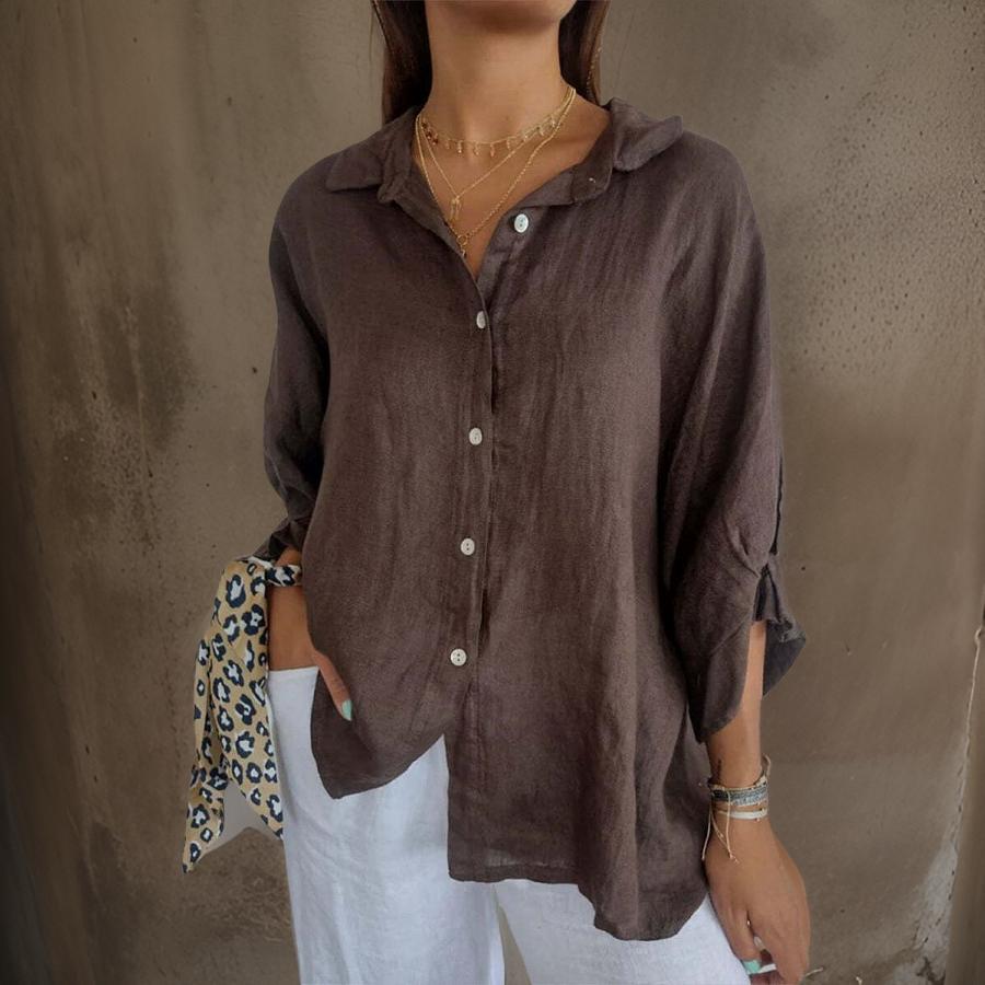 Sophia - Timeless Linen Blouse