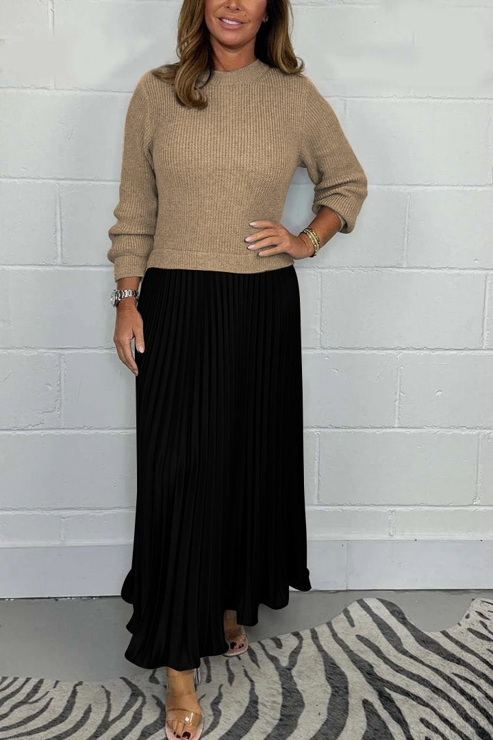 Kenzie - Chic Sweater and Pleated Skirt Set