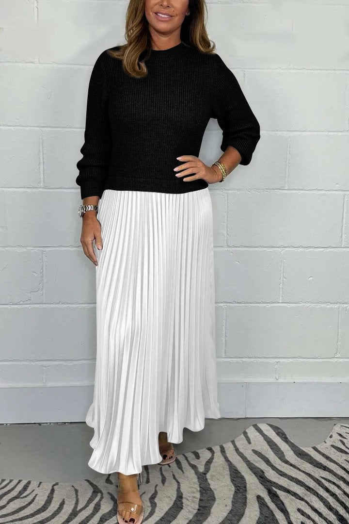 Kenzie - Chic Sweater and Pleated Skirt Set