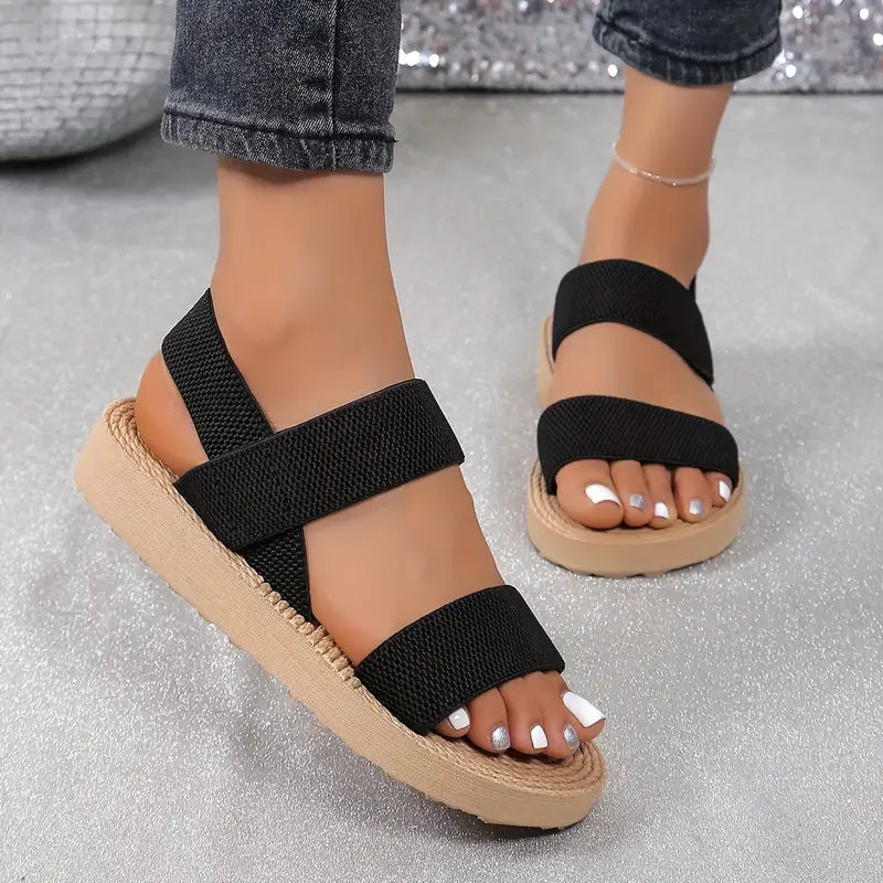 Faye - Chic Adjustable Wedge Sandals