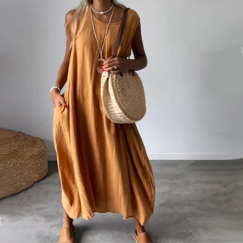 Bindi - Relaxed Sleeveless Maxi Summer Dress (Plus Size Available)