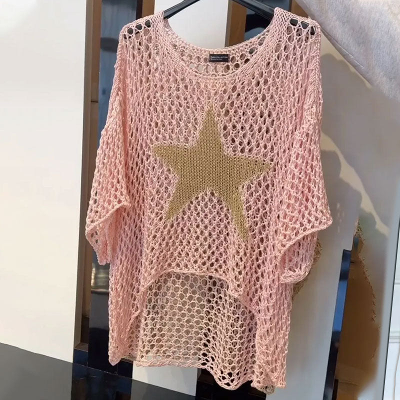 Cherra - Starry Knit Top for Women