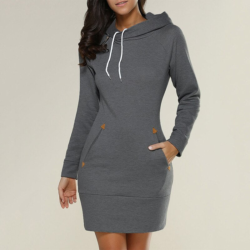 Savannah - Stylish and Cozy Hoodie Dress for Women (Plus Size Available)