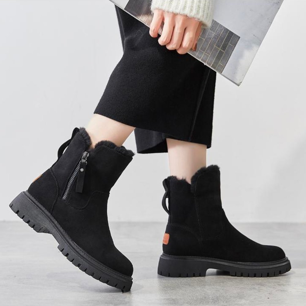 Lucy - Warm Plush-Lined Mid-Calf Boots