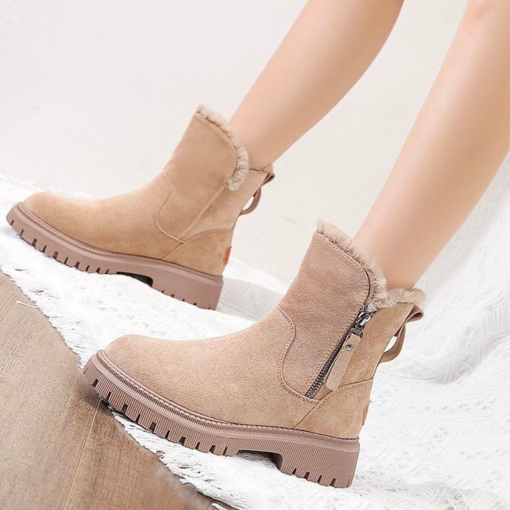 Lucy - Warm Plush-Lined Mid-Calf Boots